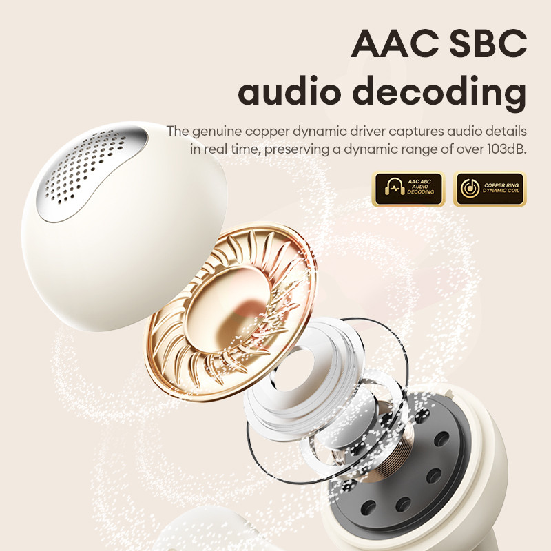 Tai nghe Bluetooth không dây Lenovo RS108 Hiệu ứng âm thanh HIFI toàn cảnh Cuộc gọi độ phân giải cao Giảm tiếng ồn Độ trễ thấp và không rò rỉ âm thanh Bluetooth 6.0 | BigBuy360 - bigbuy360.vn