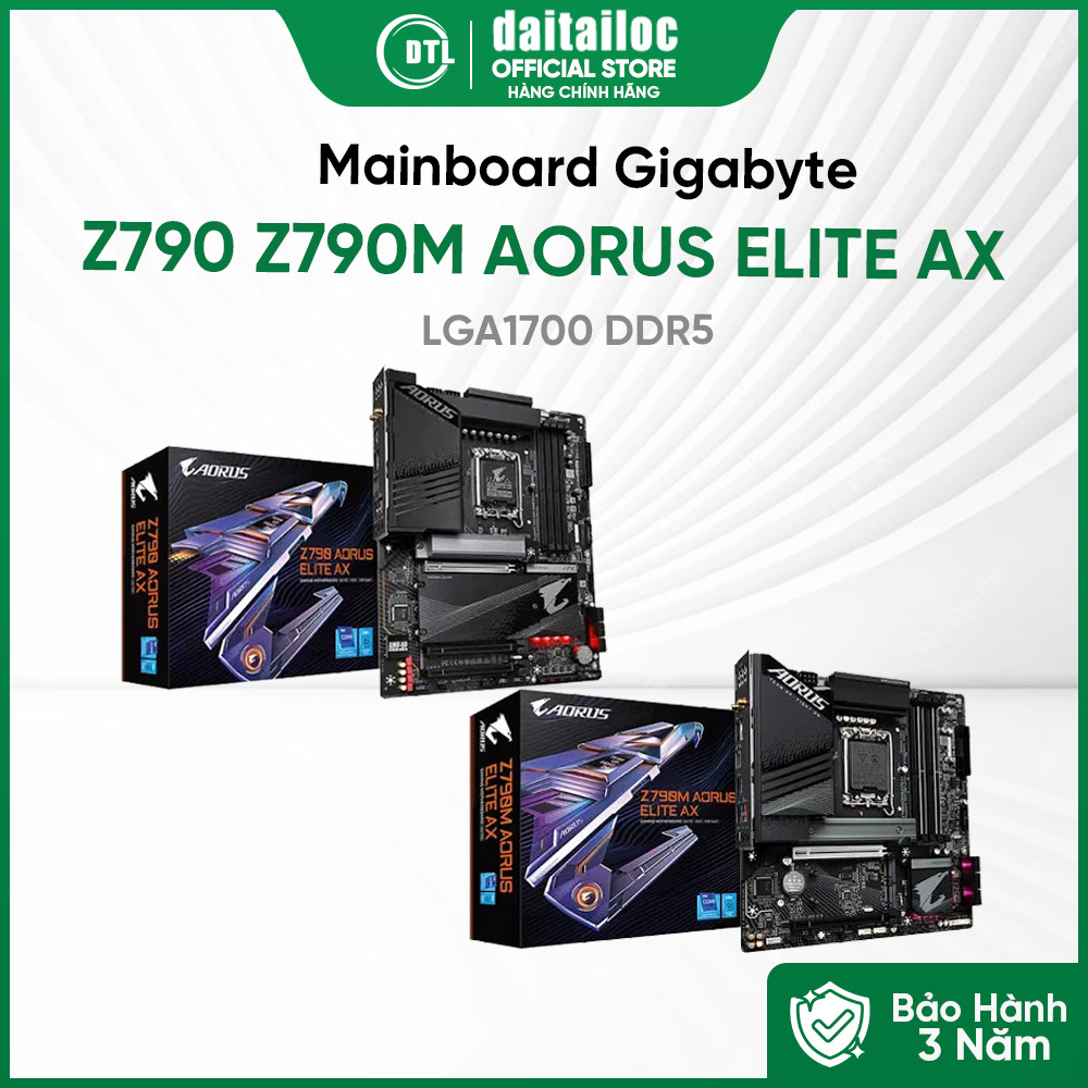 Mainboard Bo Mạch Chủ Gigabyte Z790 Z790M AORUS ELITE AX LGA1700 DDR5 | Hàng Chính Hãng | Bảo Hành 3