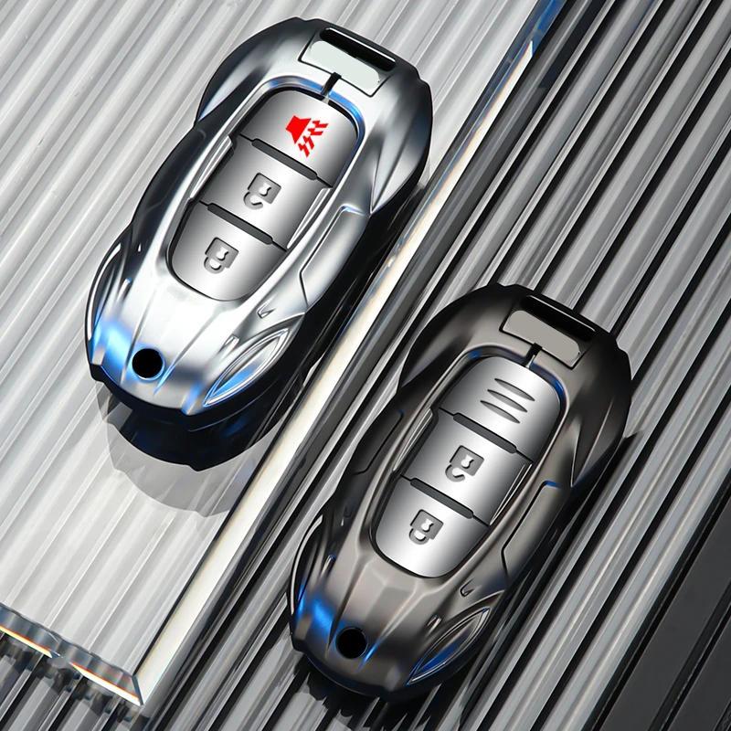 Kim Loại Xe Từ Xa Chìa Khóa Bao Đựng Vỏ Bảo Vệ Fob Cho Infiniti Q50 QX50 QX60 QX80 Q60 M25L M35 G37 