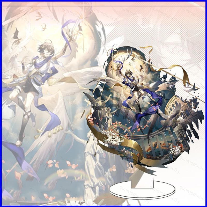 SQ3 Dragon Raja Đứng Tấm Acrylic Tấm Đứng Ký Anime Để Bàn Trang Trí QS3