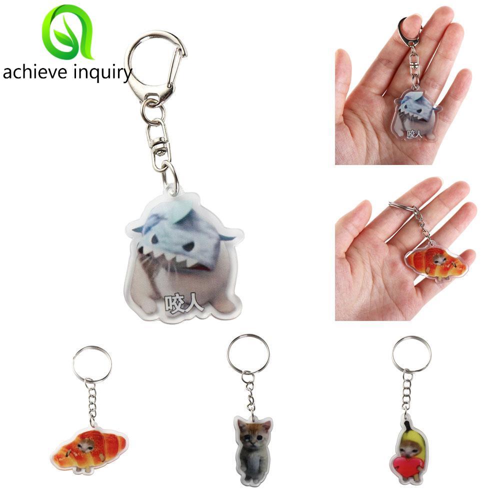 ACHIEVE YÊU THÍCH Happy Banana Cat Móc khóa, Mặt dây chuyền Banana Cat Banana Cat Dây chuyền điện th