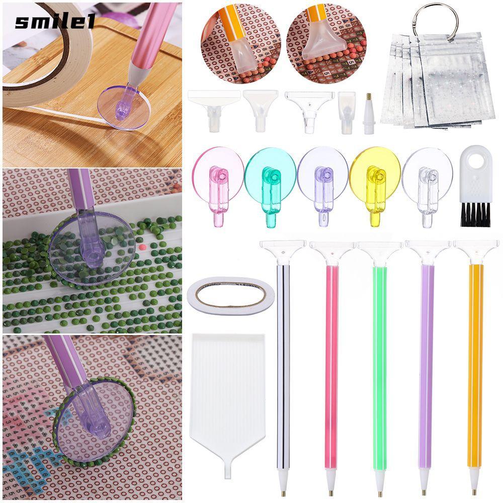 SMILE Diamond Painting Tool Nail Art Túi lưu trữ Cross Stitch 5D Bộ dụng cụ vẽ tranh kim cương