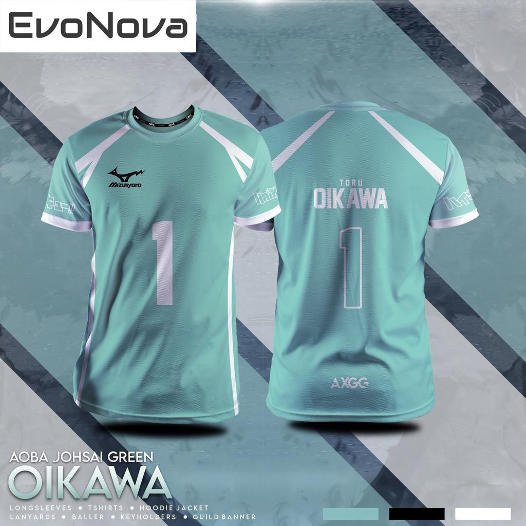 (Có thể tùy chỉnh) EvoNova Haikyuu Aoba Johsai - Áo sơ mi Anime Oikawa 'Tùy chỉnh Tên và Số Jersey O