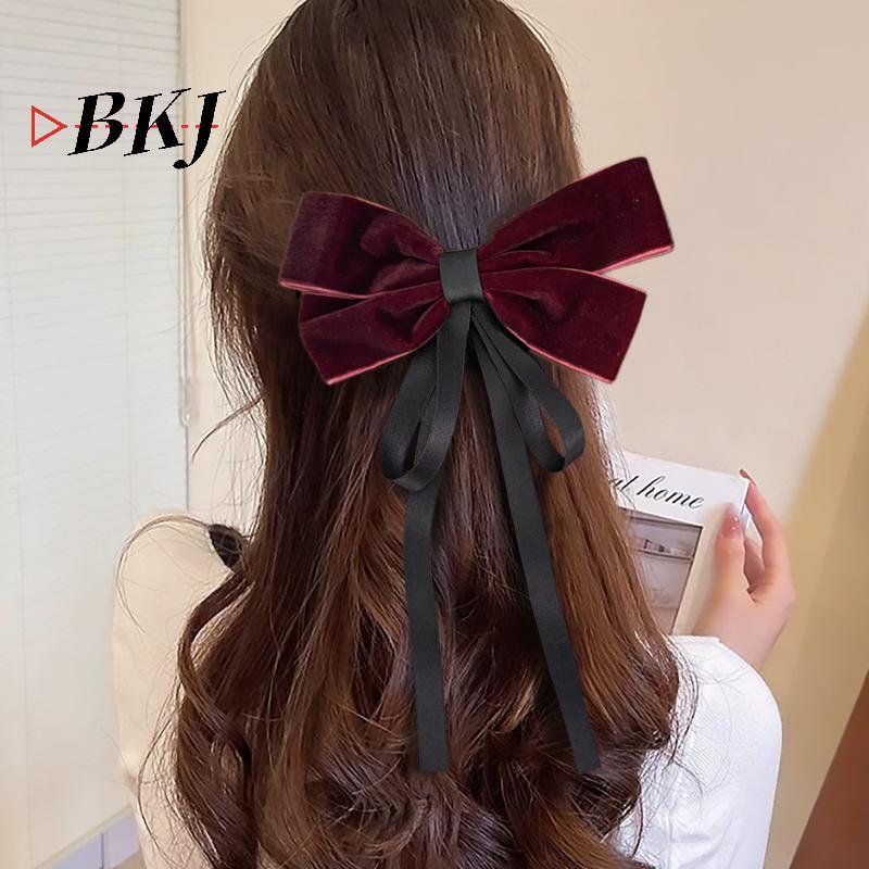 [KJ] Kẹp Tóc Nơ Nhung Thanh Lịch Cho Tiệc Nữ & Tiệc [Mới]