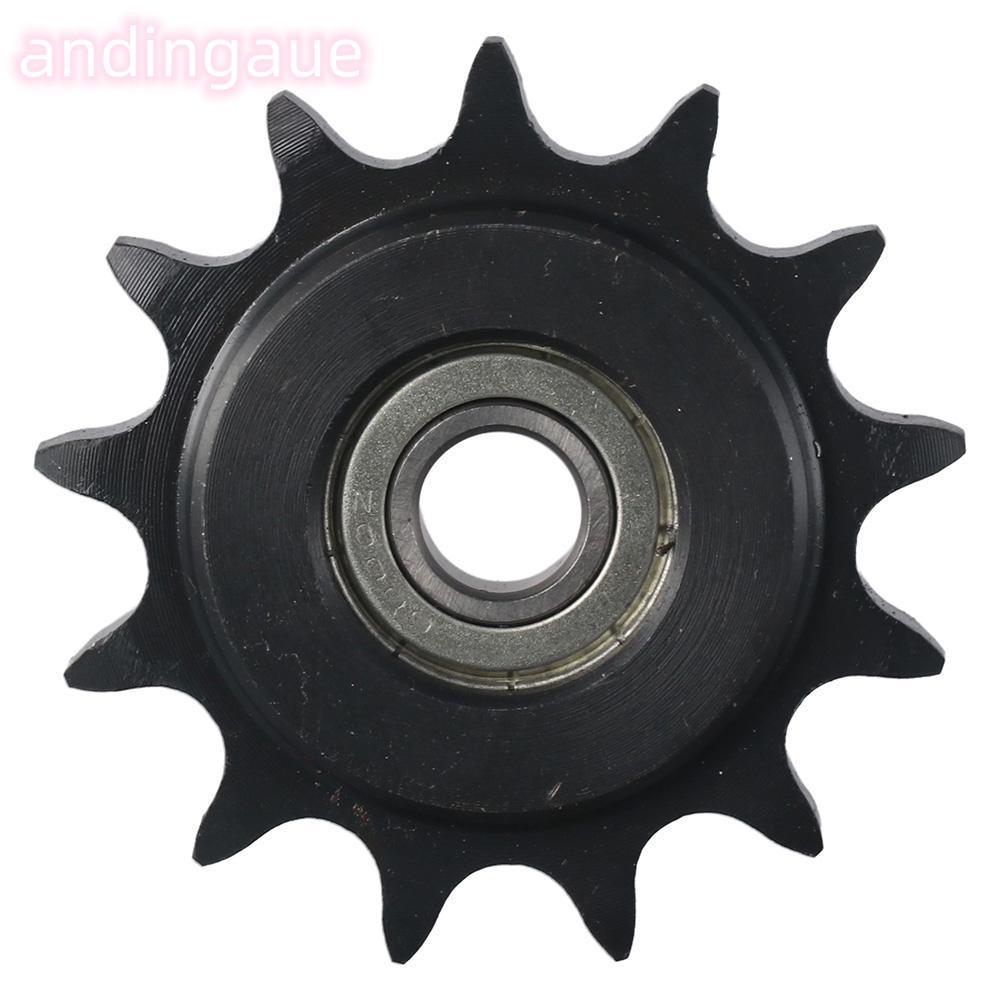 ANDIN Convex Idler Gear, C45 Thép Carbon 10mm Bore 1 / 2 "Pitch Chain Idler Bánh Xích, Oxit Đen 13 B