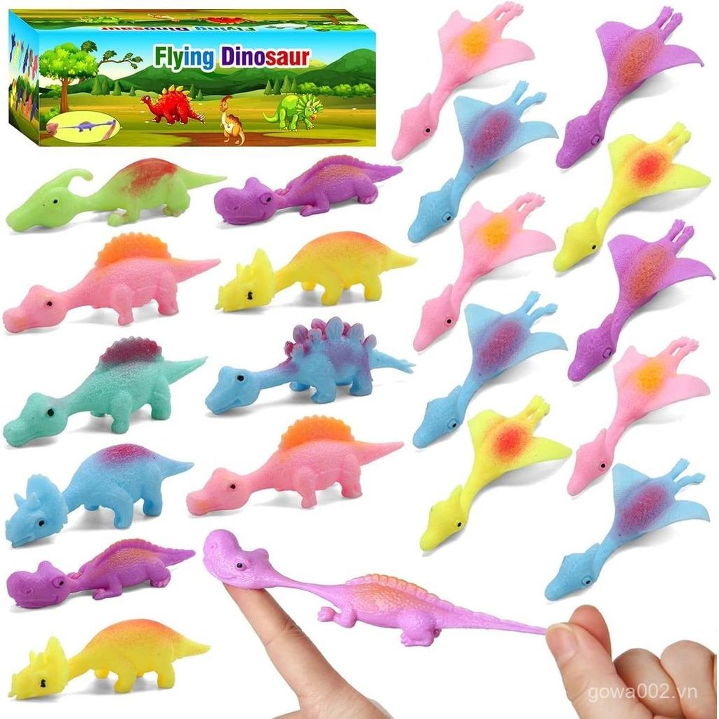 38 Chiếc Đồ Chơi Ngón Tay Khủng Long, Đồ Chơi Halloween Ủng Hộ Tiệc Cho Trẻ Em Dính Cao Su Dino Bay 