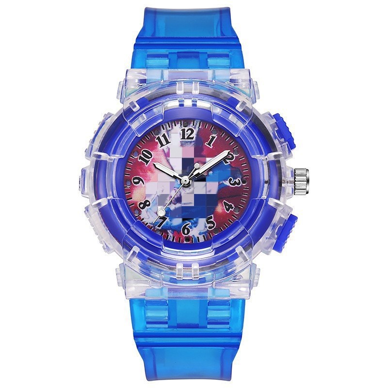 Cung cấp cho trẻ em Mẫu giáo Đồng hồ dạ quang Paws Team Spiderman Nhiều màu sắc Flash Boy Quartz Wat