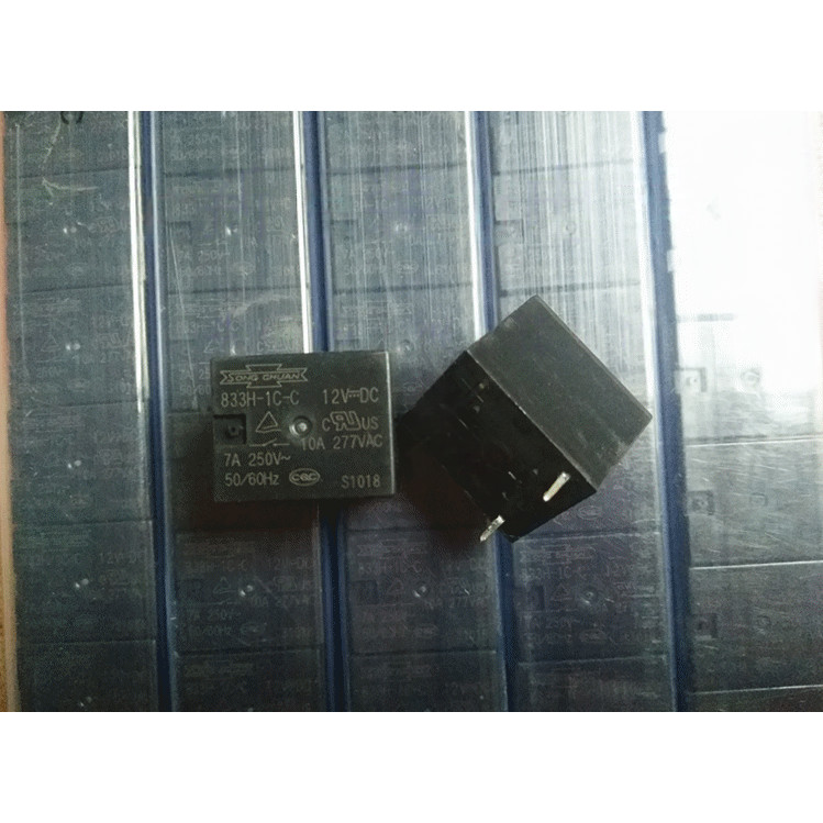 ((1 cái) Phụ tùng điện tử 833H-1C-C 12VDC 24VDC Matsukawa Relay Một Mở Một Đóng 5 Chân 15A