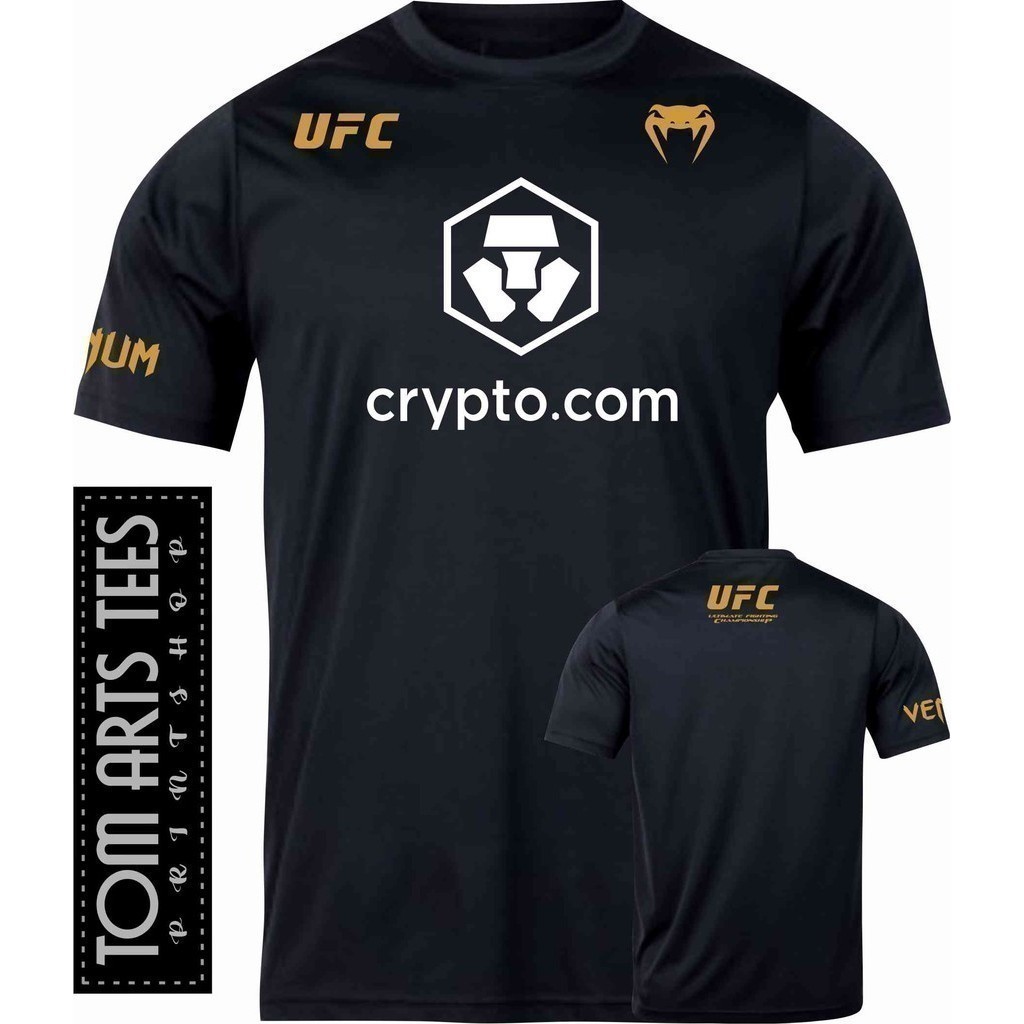 ÁO THUN DRIFIT thời trang UFC 2026 = UFC CRYPTO. COM [UNK] Kem lụa cao su [UNK] Tom Arts Tees