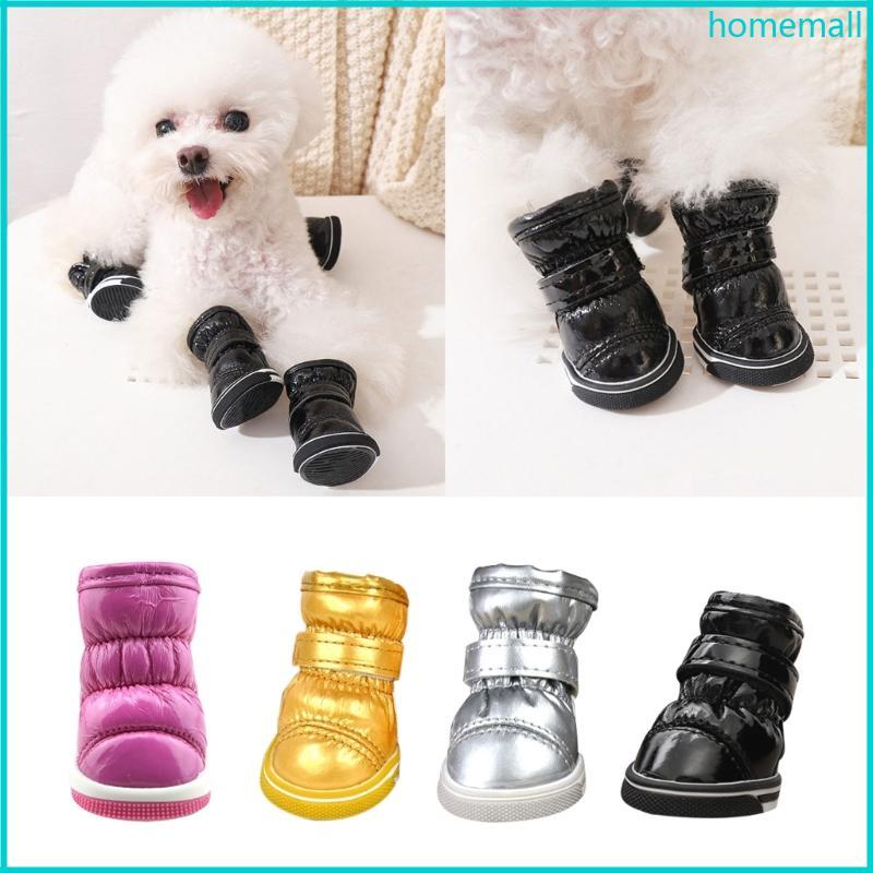 HO Thú Cưng Boot Tuyết Booties Chống Trơn Trượt Chống Thấm Nước Thoáng Khí Bền Ngoài Trời Thú Cưng C