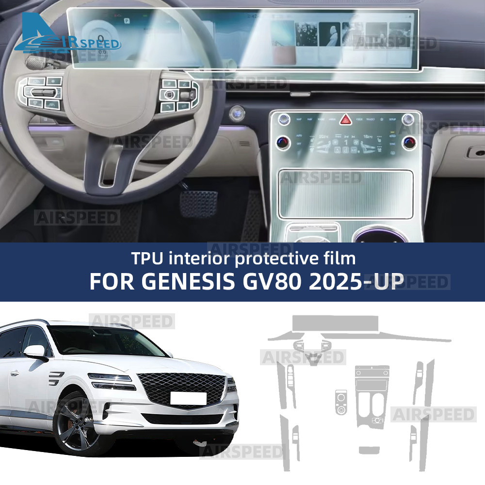 2025-2026 Genesis GV80 Bọc Xe Vô Hình TPU Full Nội Thất Phim Sửa Đổi Trầy Xước & Cạo Bảo Vệ Nâng Cấp