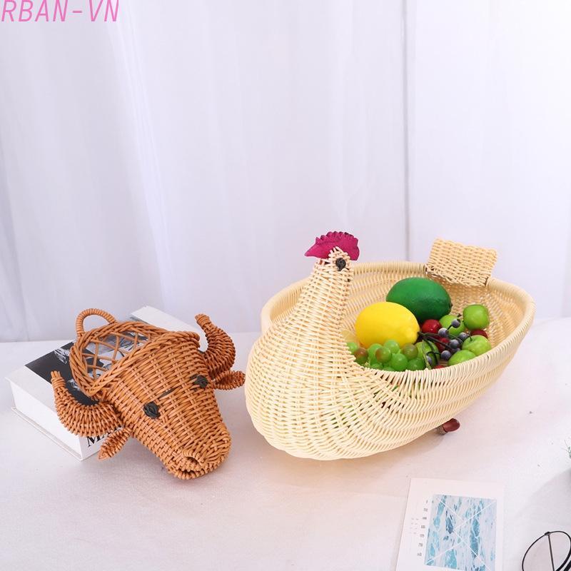 Plastic Rattan Basket Imitation Rattan Material Environment-friendly Material