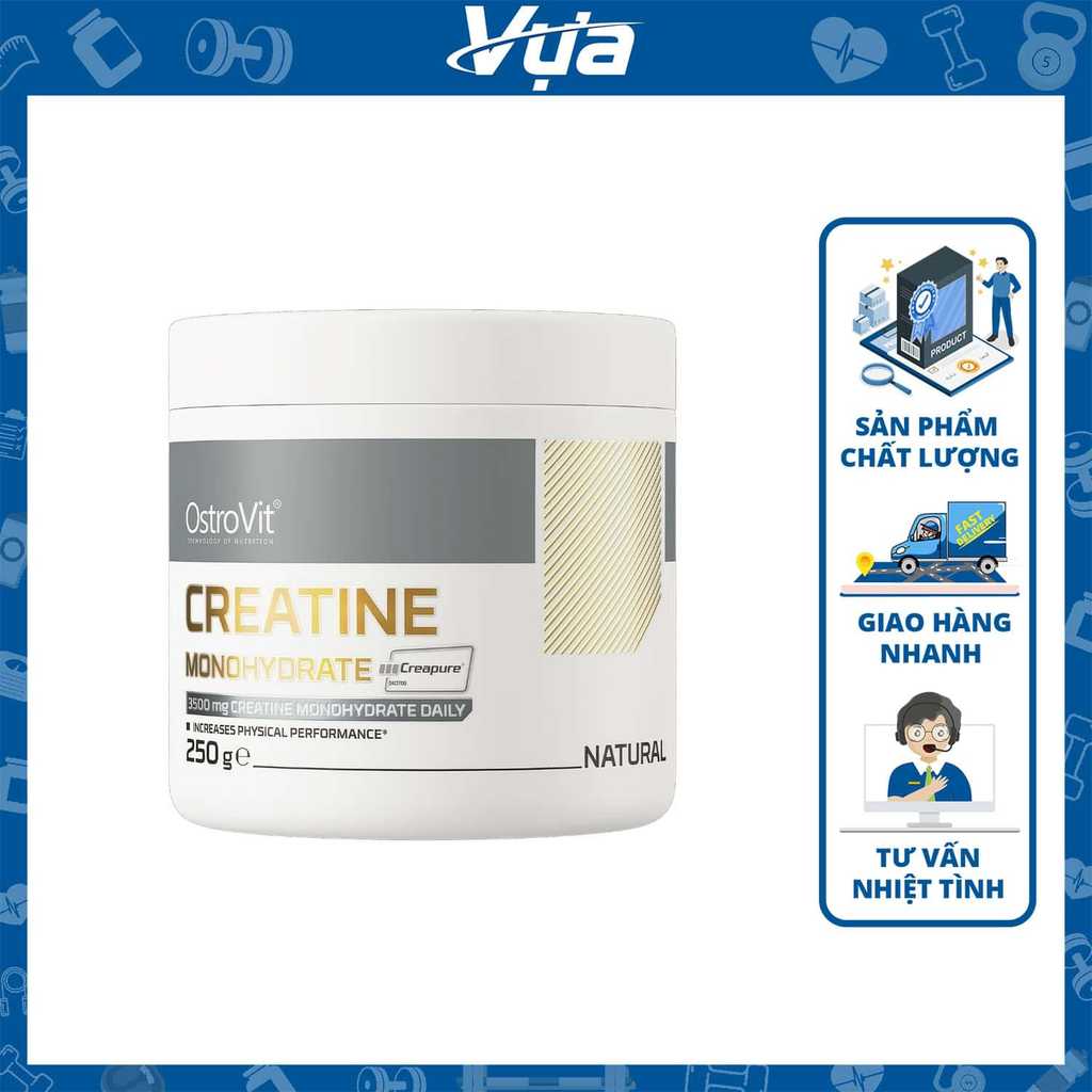 Bột OstroVit - Creatine Monohydrate Creapure (250g) - Hỗ Trợ Tăng Cường Sức Mạnh