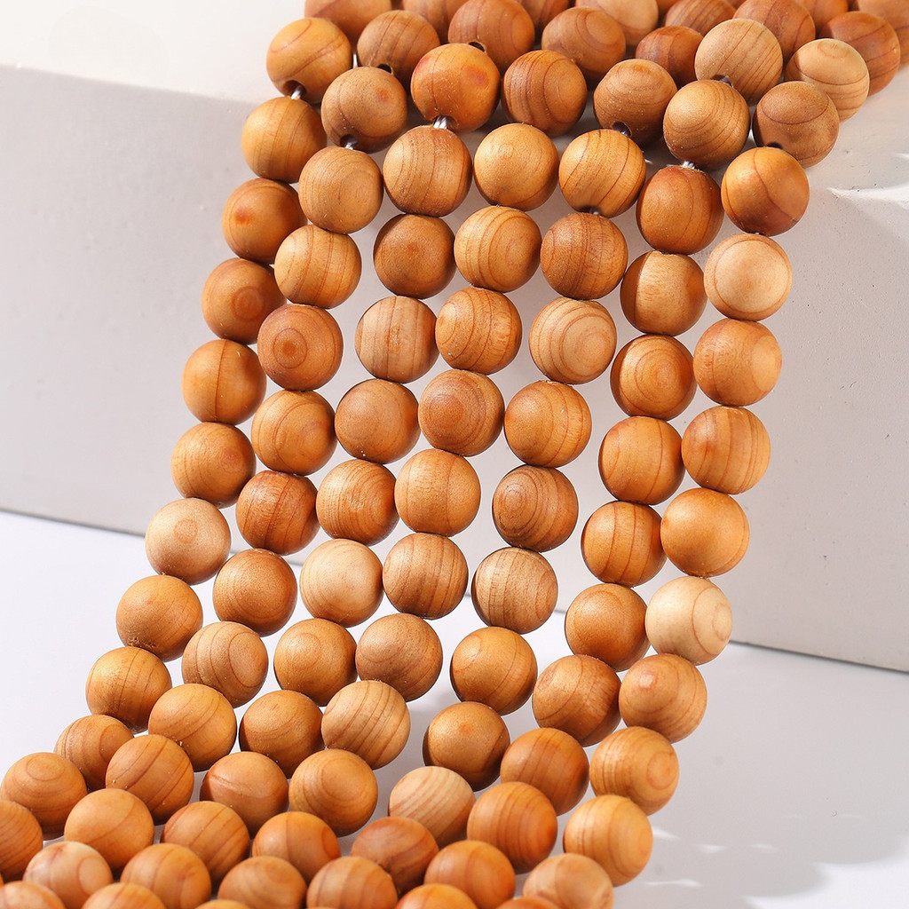 Hạt Tròn Cyprus Tự Nhiên - Phụ Kiện Trang Sức DIY