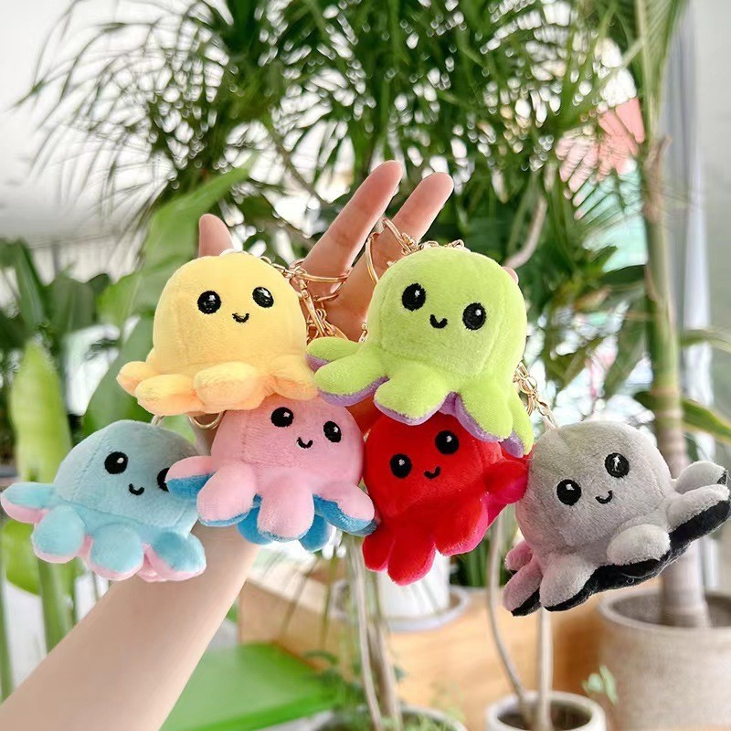 Cute Flip Octopus Plush Toy Face-Changing Octopus