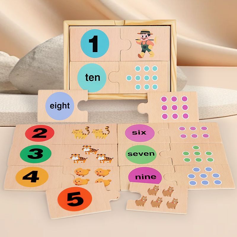 New Product#Children's Early Education Puzzle Number Matching Cognitive Color Kindergarten Early Edu