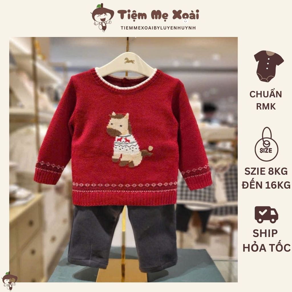 Set rmk ettoi 2025 đỏ xanh cho bé trai từ 10kg đến 18kg