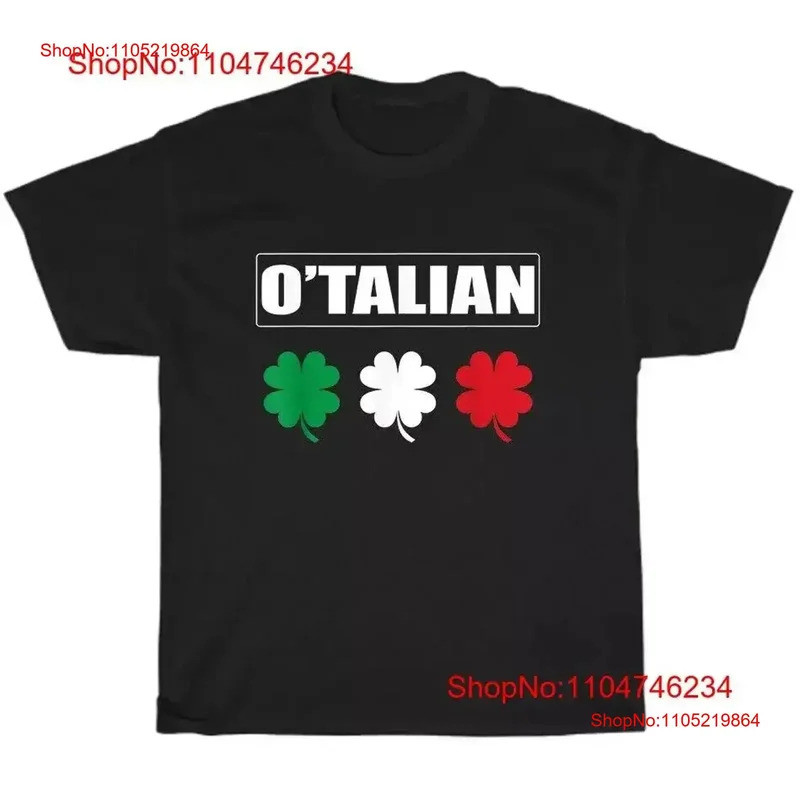 O 'talian Chamrock Ý Ireland Cờ Ireland St. Ireland Áo thun ngày Patrick cổ điển để mặc đồ họa hàng 