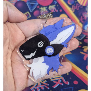 Protogen "Discord" Funny Furry Acrylic Charm - 3 Inch Cute Keychain