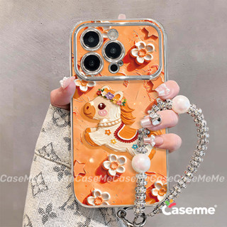Ốp lưng Cho iPhone 14 15 13 12 11 17 16 Pro Max X XS Max 14 16 15 13 Plus XR Air Hoa màu sắc Ngựa Chiếc dây chuyền