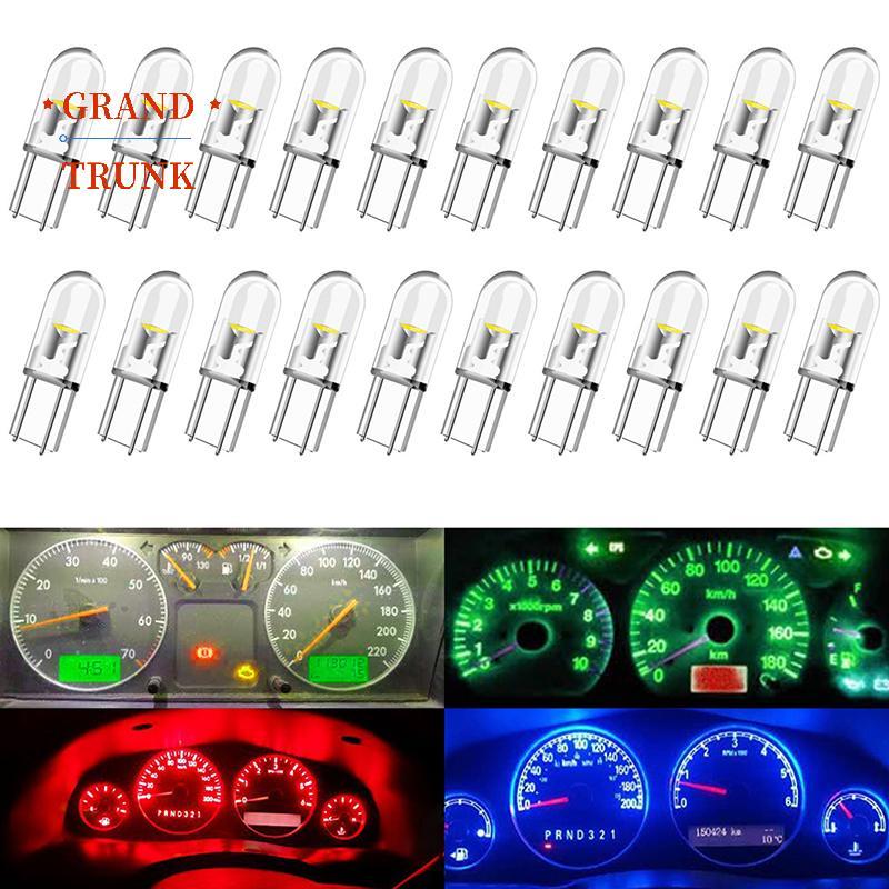 [GRAND-t] 10 Chiếc Mới T5 LED Siêu Sáng Cob Đèn Nêm Bảng Điều Khiển Đồng Hồ Đo Cảnh Báo Xe Hơi Đèn C