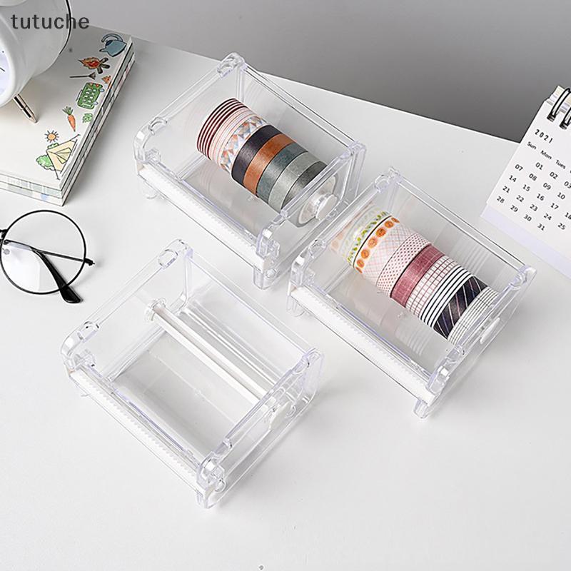 Tutu Masking Tape Cutter Washi Tape Storage Organizer Cutter Office Tape Dispenser VN