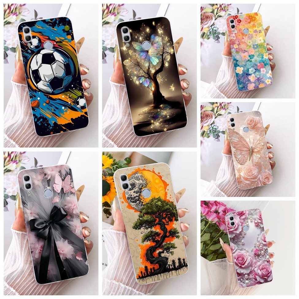 Clear Cover Honor 10 Lite Ốp lưng mèo dễ thương thời trang hình bướm ngộ nghĩnh Vỏ sơn Honor 10Lite 