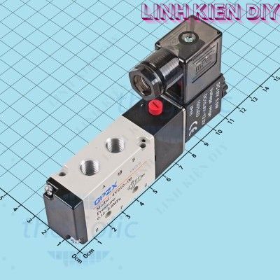 4V210-06-12 Van Khí Nén Điện Từ 12VDC 5 Cổng 2 Vị Trí Linh Kiện DIY