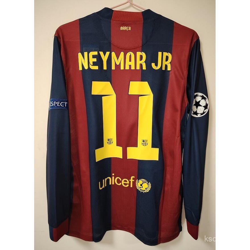 Áo Retro Barcelona 14-15 dài tay, thiết kế số 10 dành cho fan Messi và Neymar