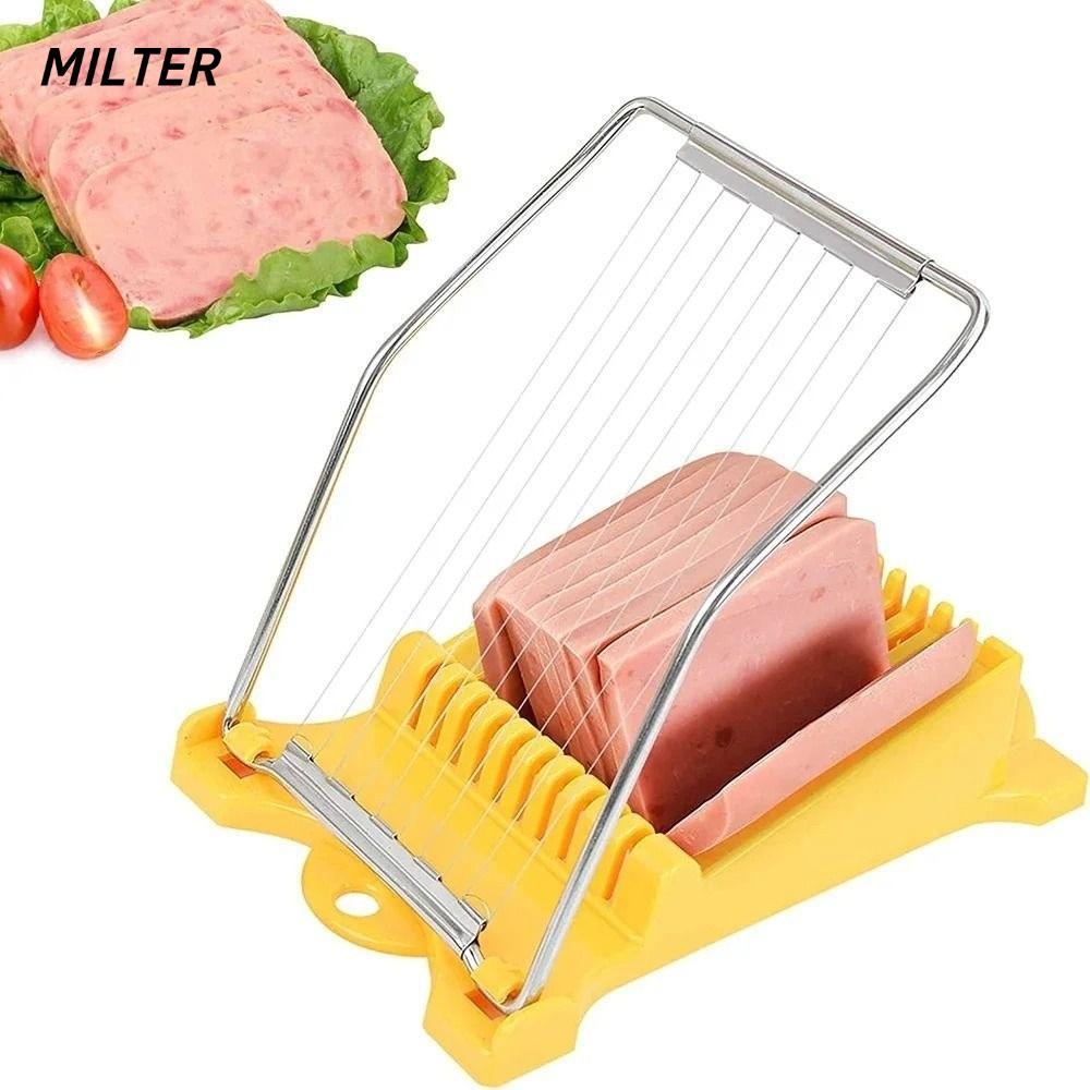 Máy thái thịt Bữa trưa MILTER, Máy cắt trứng tiện ích nhà bếp bằng thép không gỉ, Máy thái thực phẩm cầm tay đa chức năng chất lượng cao