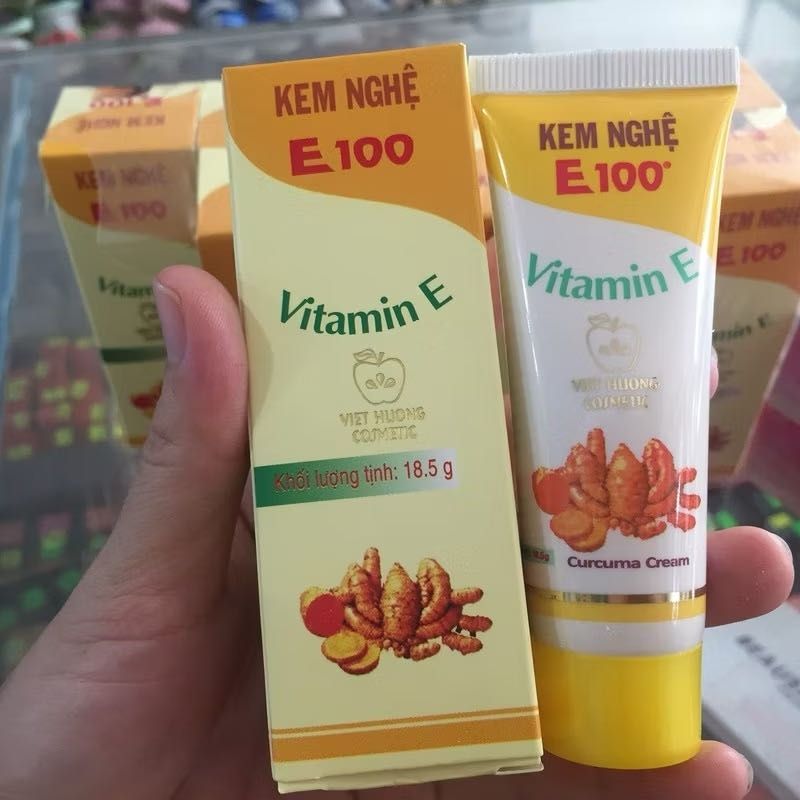 Hot Sale#Vietnam E100 Turmeric Vitamin E Frost18.5g kem nghe vitamin E5ya PBOT