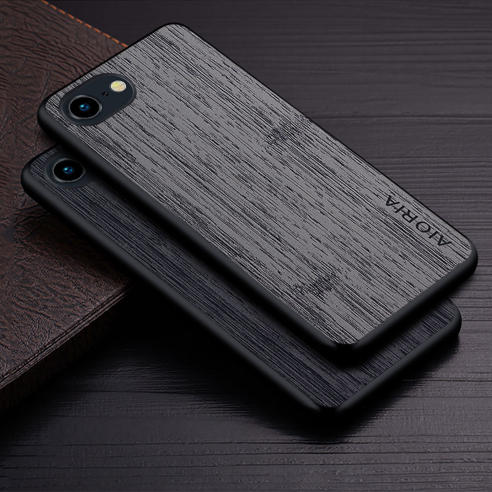 Ốp Lưng Cho iPhone 17e 16e funda Gỗ Thẳng Da PU Vỏ Điện Thoại Cho iPhone 17e Case capa
