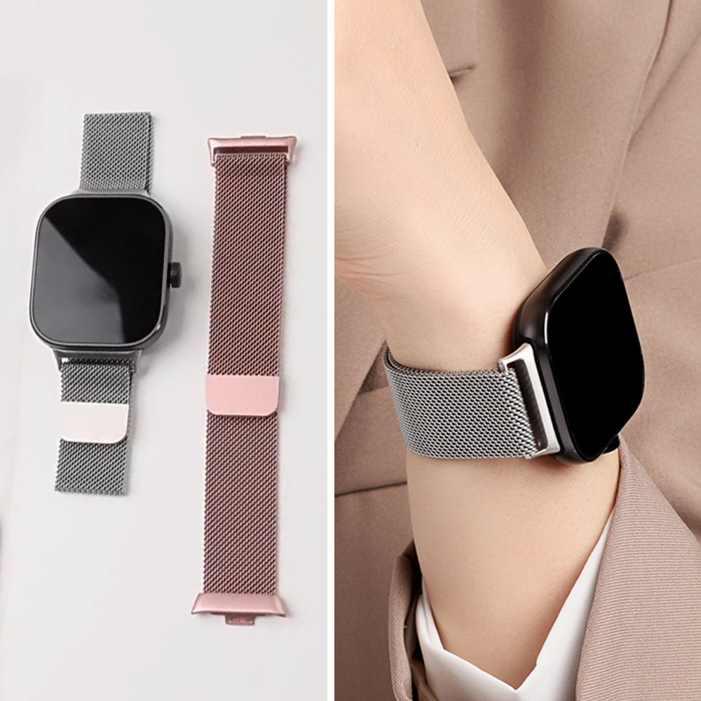 Milanese Loop Dây đeo bằng thép không gỉ cho Redmi Watch 6 5 4 Dây đeo từ tính bằng kim loại Vòng đe