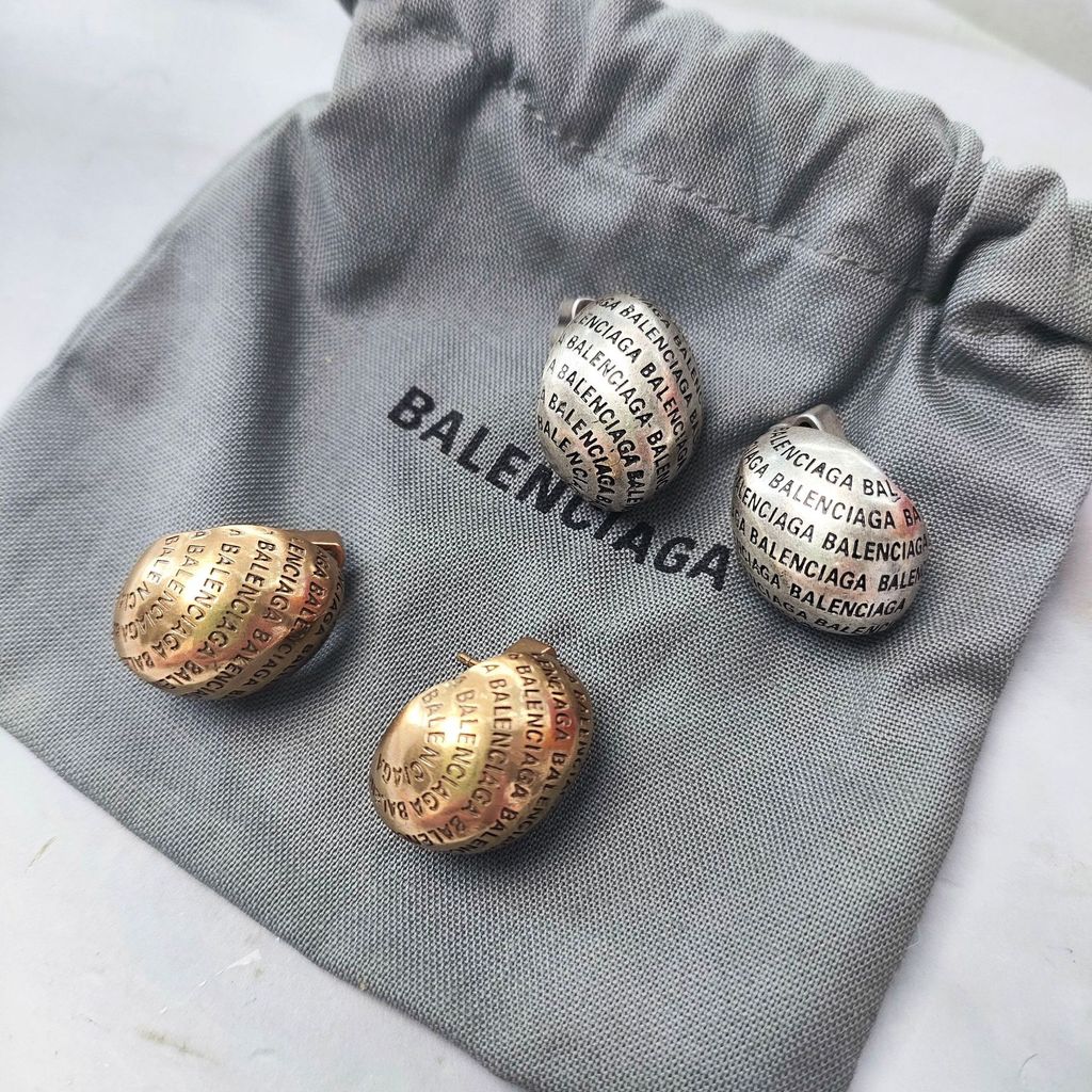 Ancient Roman gold bean earrings, vintage distressed ancient gold lettering, palace-style earrings, 