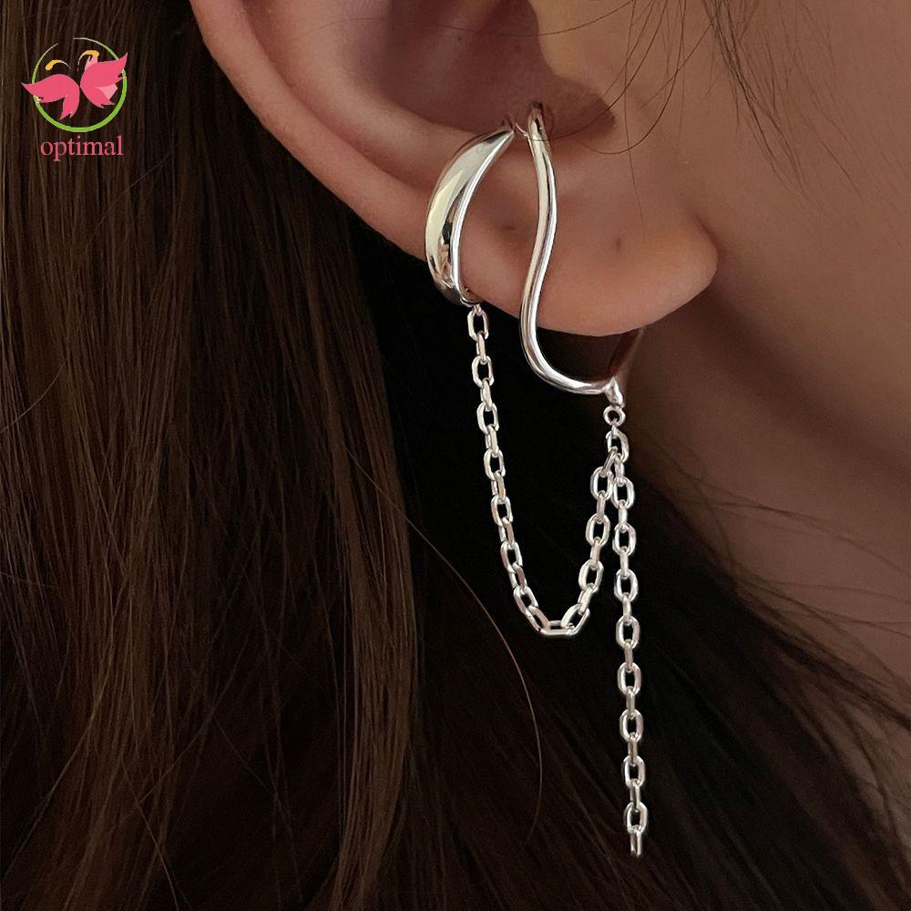 optimal limit Kẹp Tai Hình Chữ C Thanh Lịch Vintage Punk với Tua Rua và Dây Xích cho Phụ Nữ