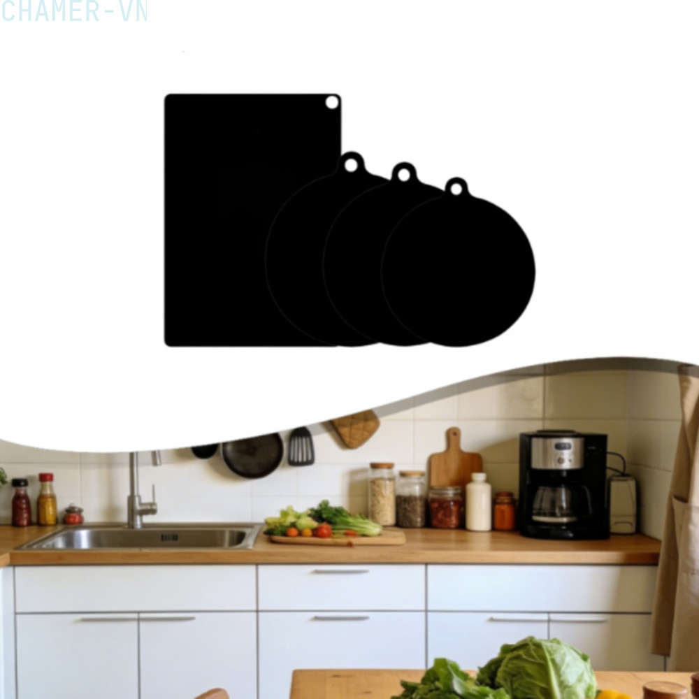【CHAMER】Induction Cooktop Protector Set 4PCS 0.7mm Silicone Mats for 20cm 22cm 24cm 35cm【HomeLiving】