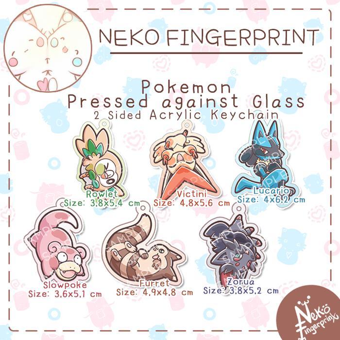 Pokemon - Pressed against Glass Acrylic Keychain Vol 3 - Rowlet