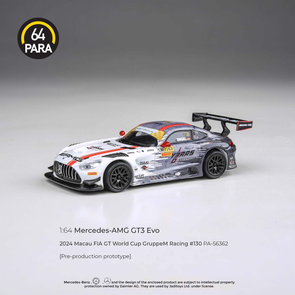 PARA 1 / 64 Benz AMG GT3 2024 130 # Hợp Kim Diecast Xe Mô Hình Đồ Chơi Quà Tặng Sinh Nhật