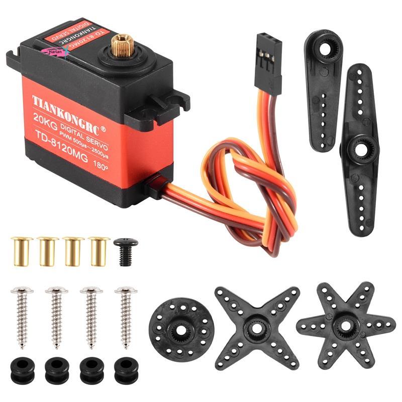 Td-8120Mg Kim Loại Chống Thấm Nước Gear Kỹ Thuật Số servo Với 20Kg Mô-men Xoắn Cao 180Angle Cho Rc Đ