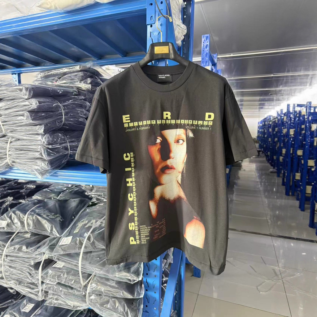 FIH2 ERD The Moody Rich Kid Short Sleeve Shirt T Washed vintage print heavy-duty shirt350Gram