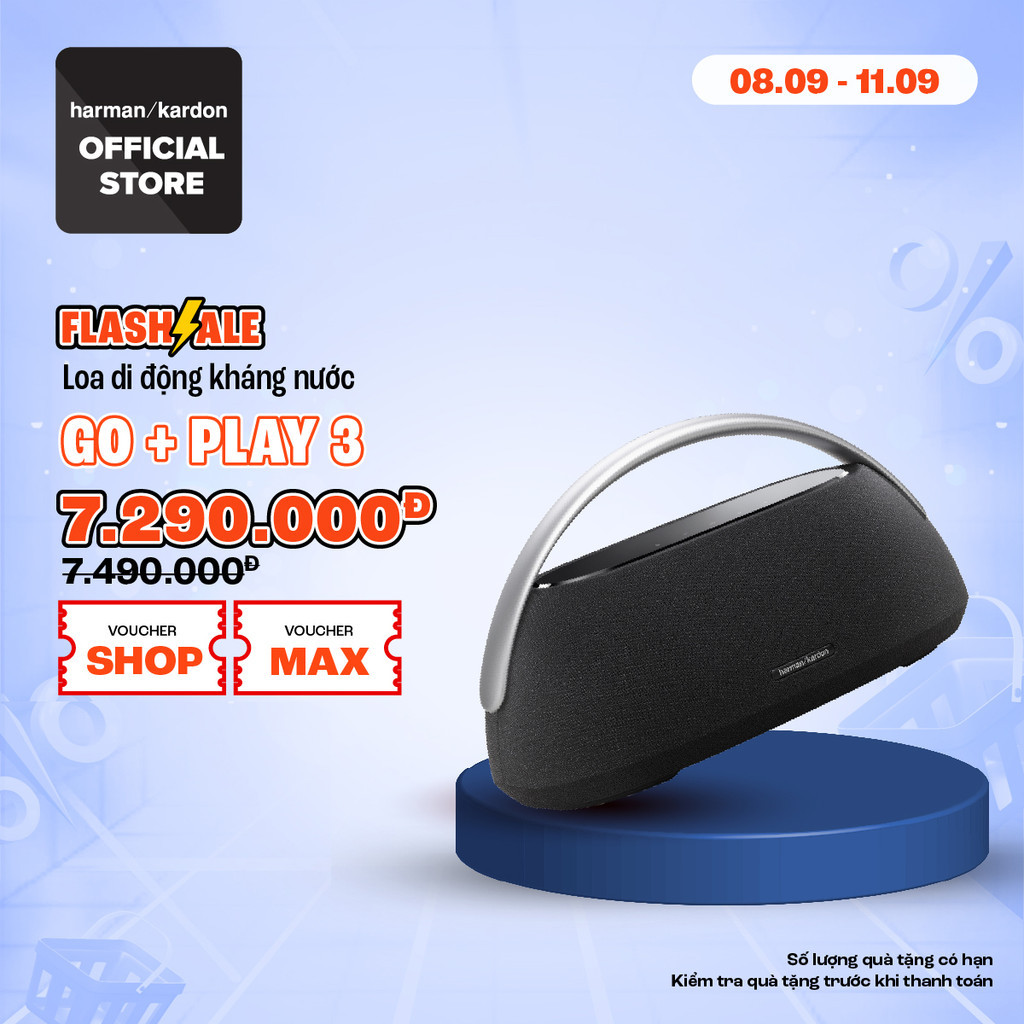Loa Harman Kardon Go + Play 3 - Hàng Chính Hãng - audio chinh hãng