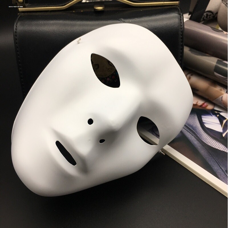 [Hàng có sẵn] Like Facebook Face Blank Hand-Painted Mask Mask Wolf Killing Game Mask PVC Plastic DS8