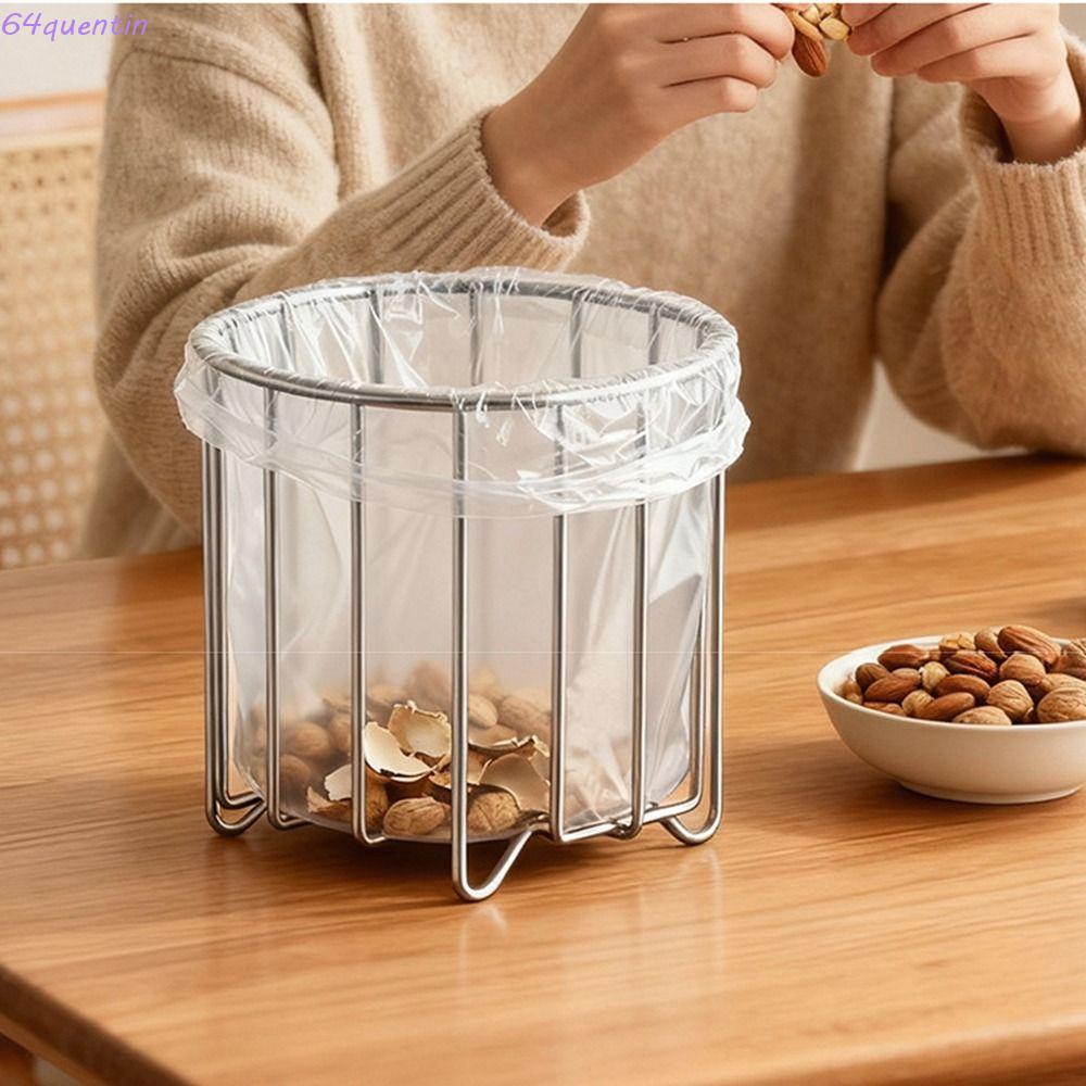 QUENTIN Trash Bag Holder, Stainless Steel Space-saving Sink Garbage Organizer, Convenient Ventilatio