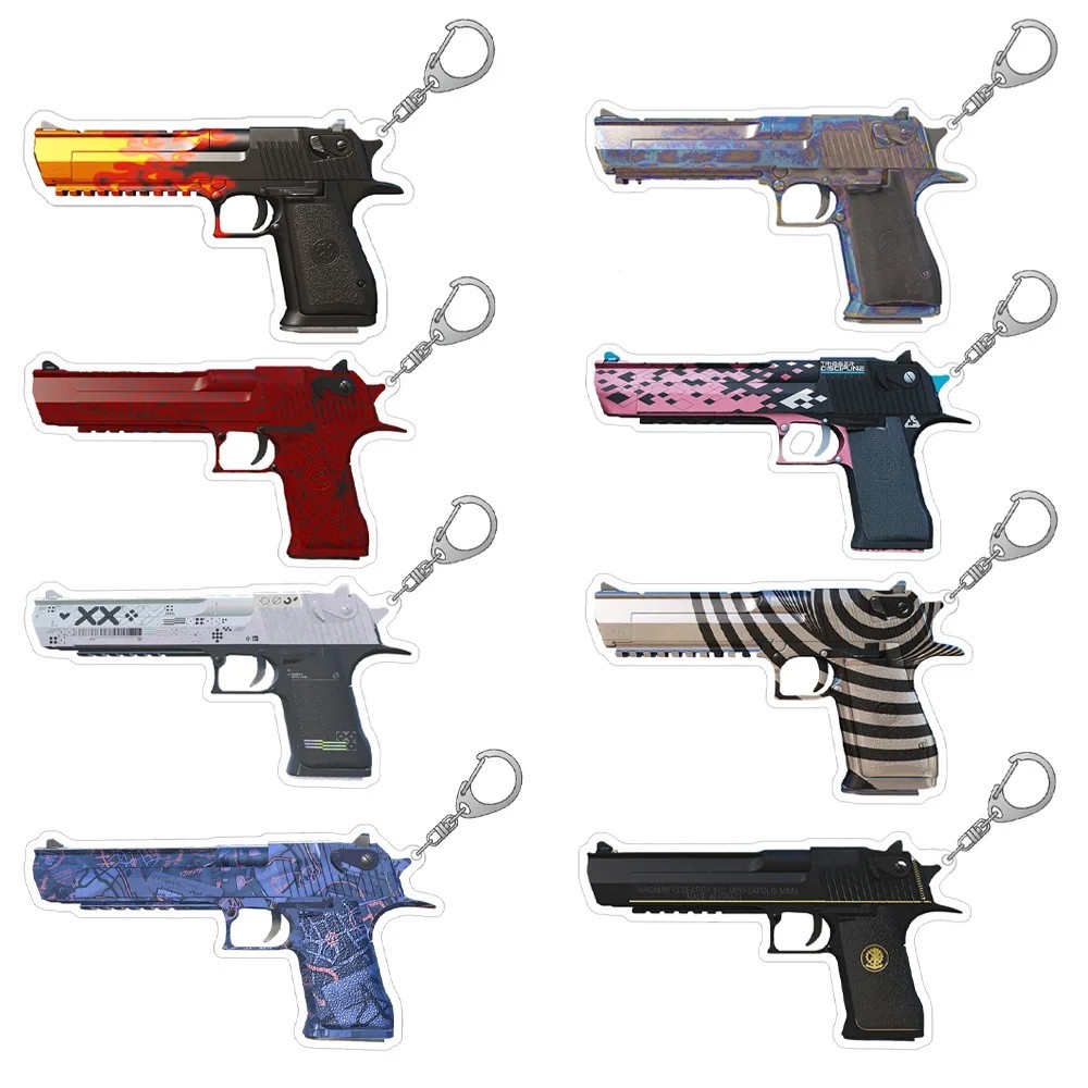 Móc khóa súng Desert Eagle Deagle CS2 CSGO skin Printstream Blaze mô hình mica acrylic trang trí bal