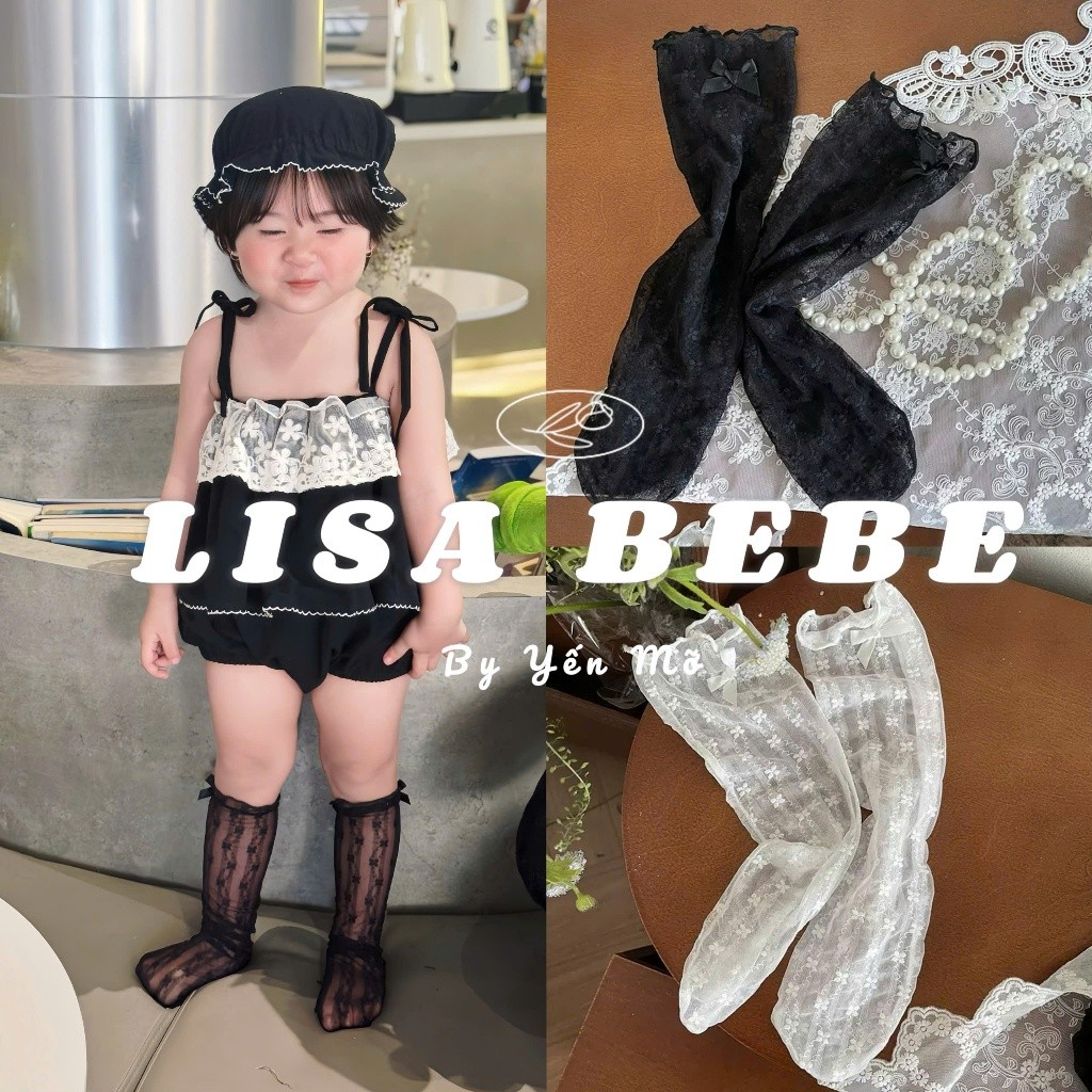 TẤT VỚ REN LOVITA TRẮNG, ĐEN CHO BÉ GÁI PHONG CÁCH HÀN QUỐC(FREESIZE 1-3Y)-SẴN SHIP HỎA TỐC HCM