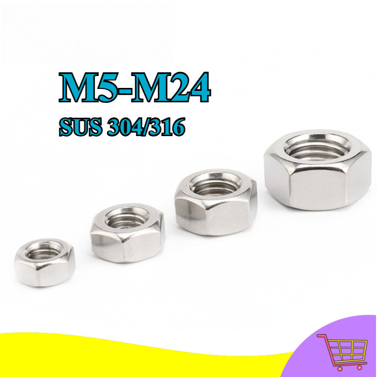 [FGWJ1] Đai ốc chống tháo, tán ecu khóa inox 304/316  M5-M24