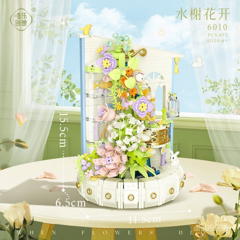 NV7S [Cash commodity and quick delivery]Weile Creative Water Pavilion Blossoms6010Children's educati