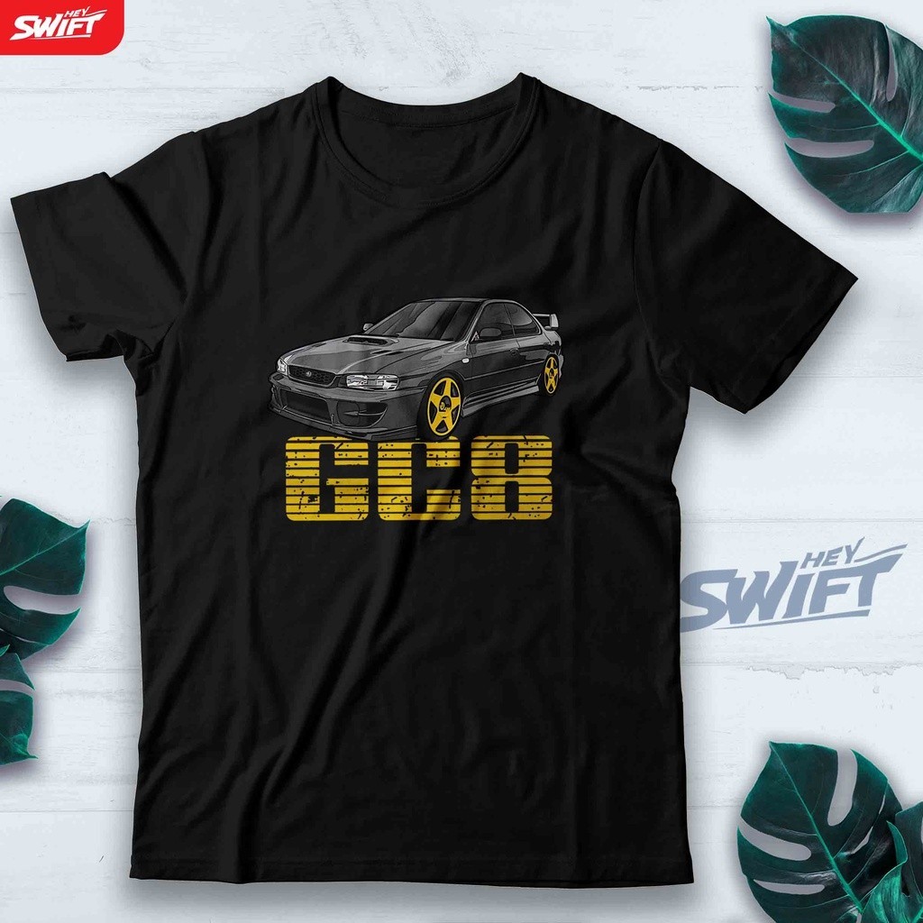 SUBARU Subaru WRX Cult GC8 Miami Vice Áo thun Cotton cao cấp 100% JDM Show Quần áo 0317
