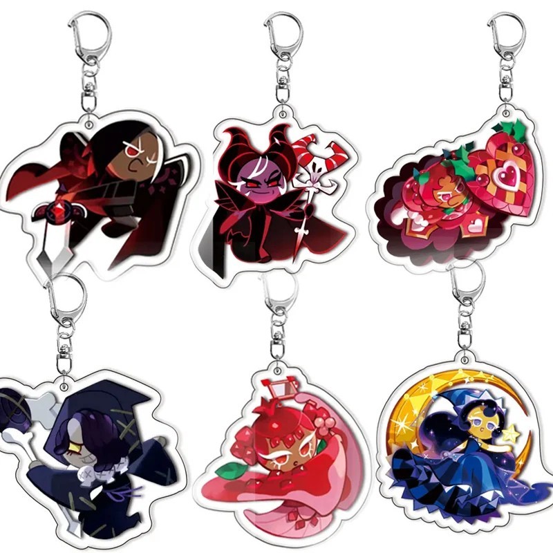 Móc khóa Cookie Run Kingdom Acrylic Chibi các nhân vật Shadow Milk Pure Vanilla Mystic Flour Candy A