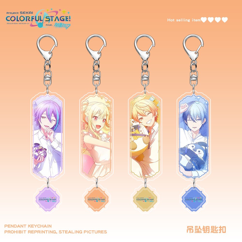 Penguin Doll Design Project Sekai : Colorful Stage Anime Rectangular Shape Gantungan Kunci Akrilik A
